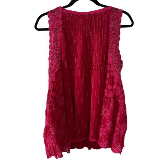 Johnny Was Harper Pink Sleeveless Pleated Tank Blouse size L - Picture 13 of 13